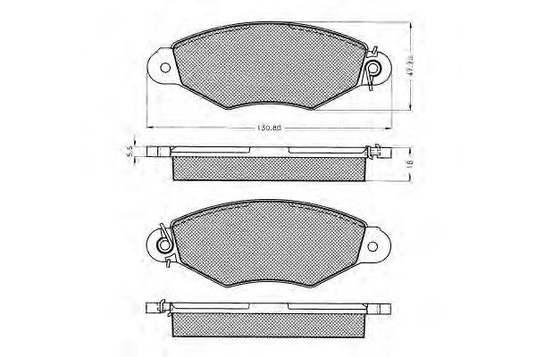Комплект тормозных колодок, дисковый тормоз PEX 7.470