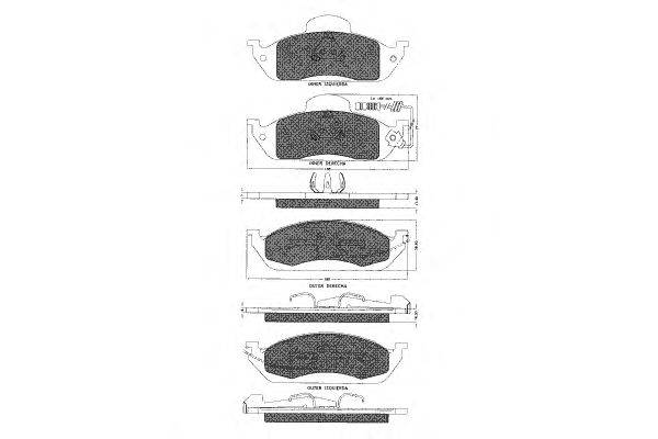 Комплект тормозных колодок, дисковый тормоз PEX 7.500