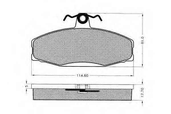 Комплект тормозных колодок, дисковый тормоз PEX 7.529S