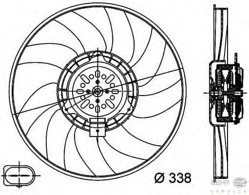 Вентилятор, охлаждение двигателя HELLA 8EW 351 044-361