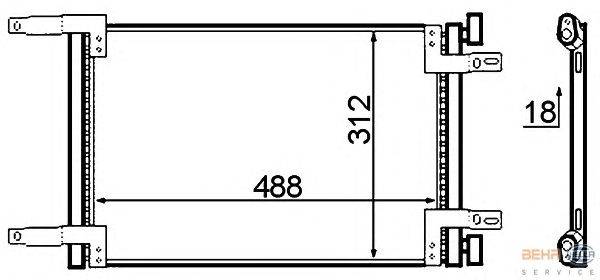 Конденсатор, кондиционер HELLA 8FC351305421