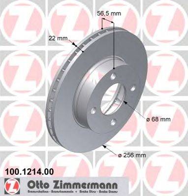 Тормозной диск ZIMMERMANN 100.1214.00