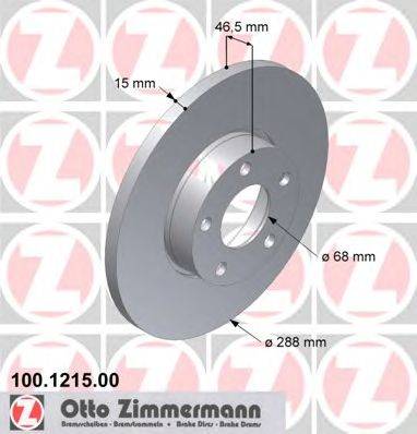 Тормозной диск ZIMMERMANN 100121500