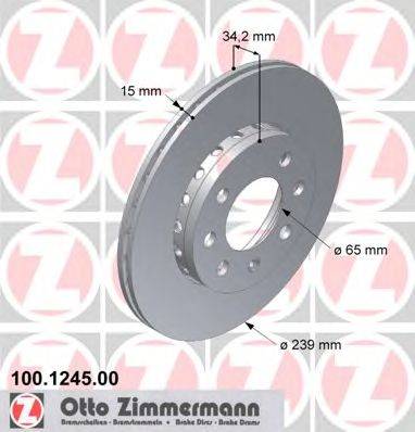 Тормозной диск ZIMMERMANN 100.1245.00