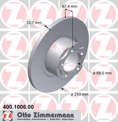 Тормозной диск ZIMMERMANN 400.1006.00