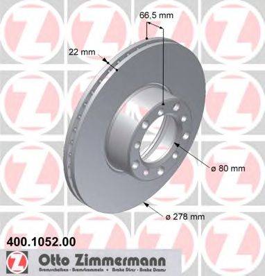 Тормозной диск ZIMMERMANN 400.1052.00