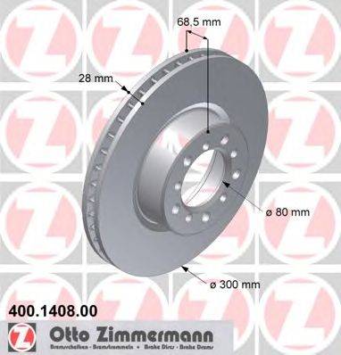 Тормозной диск ZIMMERMANN 400140800
