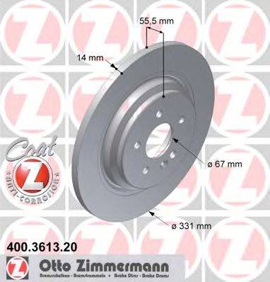 Тормозной диск ZIMMERMANN 400.3613.20