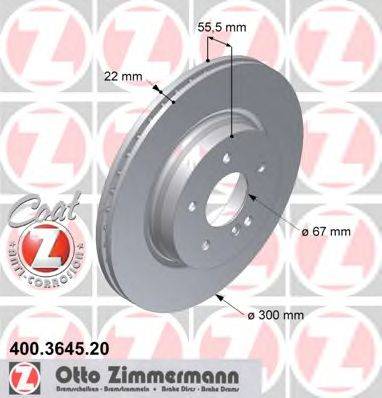 Тормозной диск ZIMMERMANN 400364520