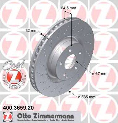 Тормозной диск ZIMMERMANN 400365920