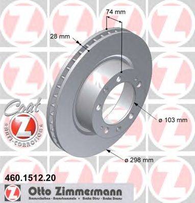 Тормозной диск ZIMMERMANN 460151220