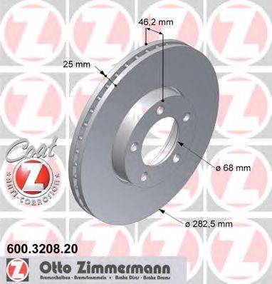 Тормозной диск ZIMMERMANN 600.3208.20