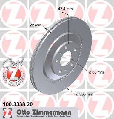 Тормозной диск ZIMMERMANN 100333820