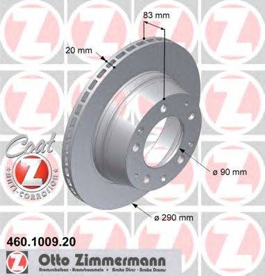 Тормозной диск ZIMMERMANN 460.1009.20
