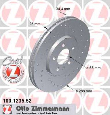 Тормозной диск ZIMMERMANN 100124752