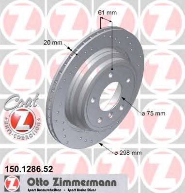 Тормозной диск ZIMMERMANN 150128652