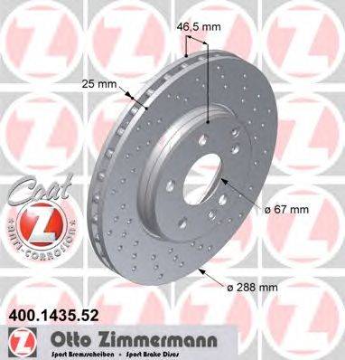 Тормозной диск ZIMMERMANN 400143552