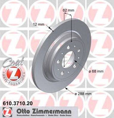 Тормозной диск ZIMMERMANN 610.3710.20