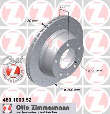 Тормозной диск ZIMMERMANN 460.1009.52
