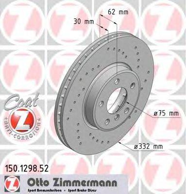 Тормозной диск ZIMMERMANN 150129852