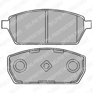 Комплект тормозных колодок, дисковый тормоз DELPHI LP1430