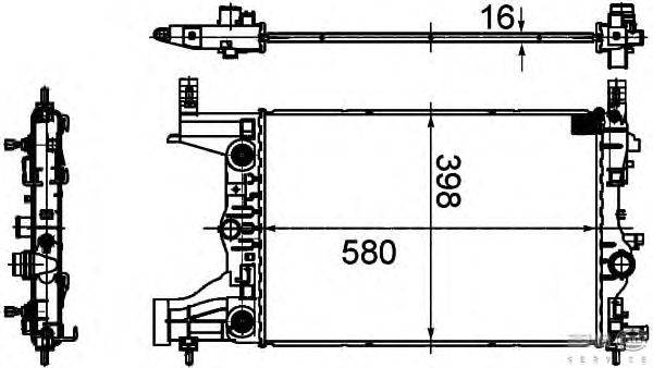 Радиатор, охлаждение двигателя HELLA 8MK 376 749-851