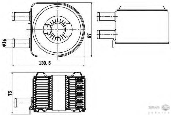 масляный радиатор, двигательное масло HELLA 8MO376783791