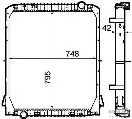 Радиатор, охлаждение двигателя HELLA 8MK 376 792-121