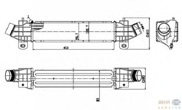 Интеркулер HELLA 8ML 376 899-091