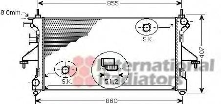Радиатор, охлаждение двигателя SCHLIECKMANN 60402309