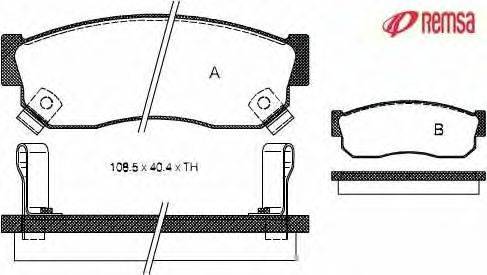 Комплект тормозных колодок, дисковый тормоз METZGER 21120