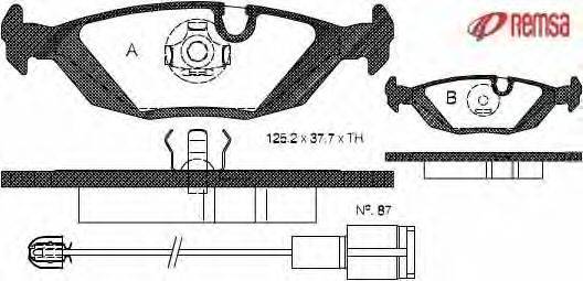 Комплект тормозных колодок, дисковый тормоз METZGER 20675