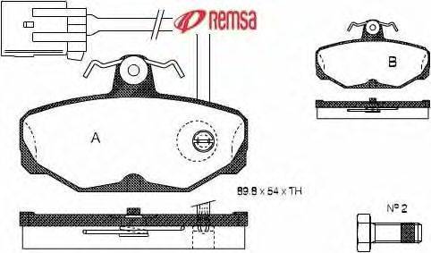 Комплект тормозных колодок, дисковый тормоз METZGER 0205.12