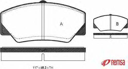 Комплект тормозных колодок, дисковый тормоз METZGER 21141