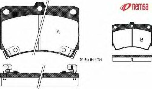 Комплект тормозных колодок, дисковый тормоз METZGER 21654