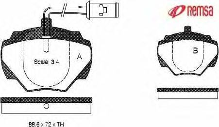Комплект тормозных колодок, дисковый тормоз METZGER 022201