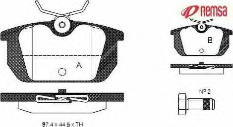Комплект тормозных колодок, дисковый тормоз METZGER 21103