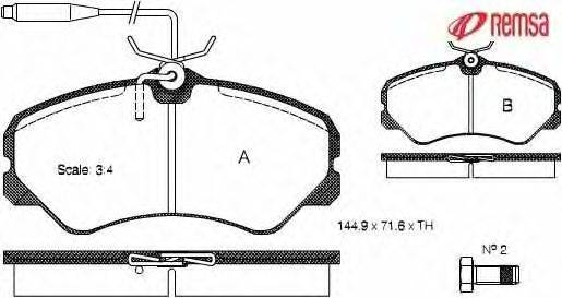 Комплект тормозных колодок, дисковый тормоз METZGER 21205