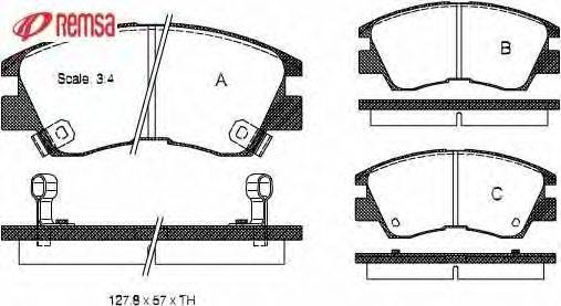 Комплект тормозных колодок, дисковый тормоз METZGER 21373