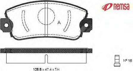 Комплект тормозных колодок, дисковый тормоз METZGER 0372.02