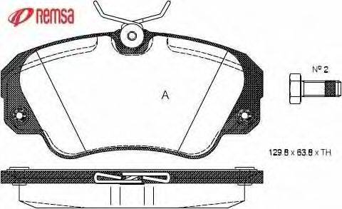 Комплект тормозных колодок, дисковый тормоз METZGER 0382.00
