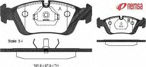 Комплект тормозных колодок, дисковый тормоз METZGER 21643