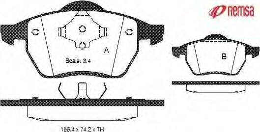 Комплект тормозных колодок, дисковый тормоз LEMFÖRDER 20544