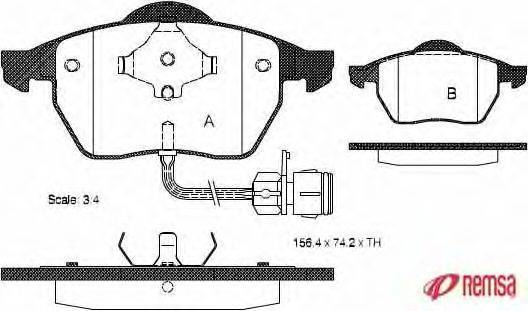 Комплект тормозных колодок, дисковый тормоз METZGER 039002