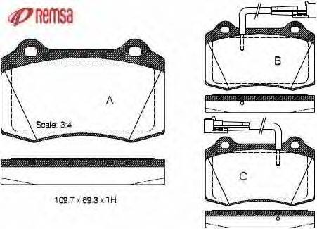 Комплект тормозных колодок, дисковый тормоз ALFA ROMEO 000 995 0812