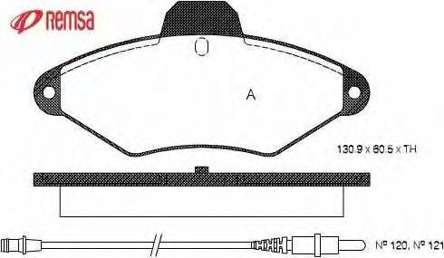 Комплект тормозных колодок, дисковый тормоз METZGER 0438.04