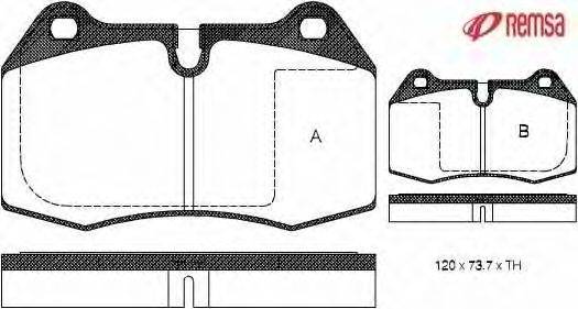 Комплект тормозных колодок, дисковый тормоз METZGER 0441.00