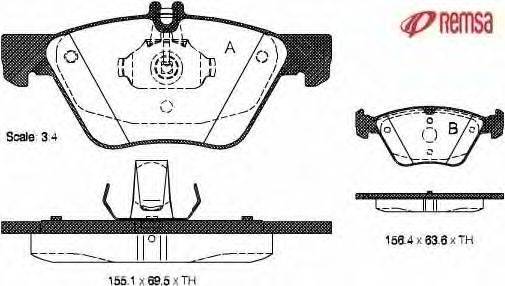 Комплект тормозных колодок, дисковый тормоз METZGER 21794