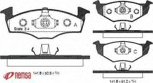 Комплект тормозных колодок, дисковый тормоз METZGER 060900