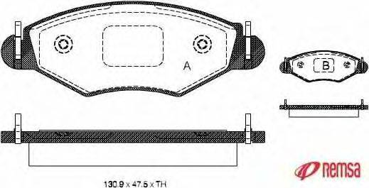 Комплект тормозных колодок, дисковый тормоз METZGER 23597